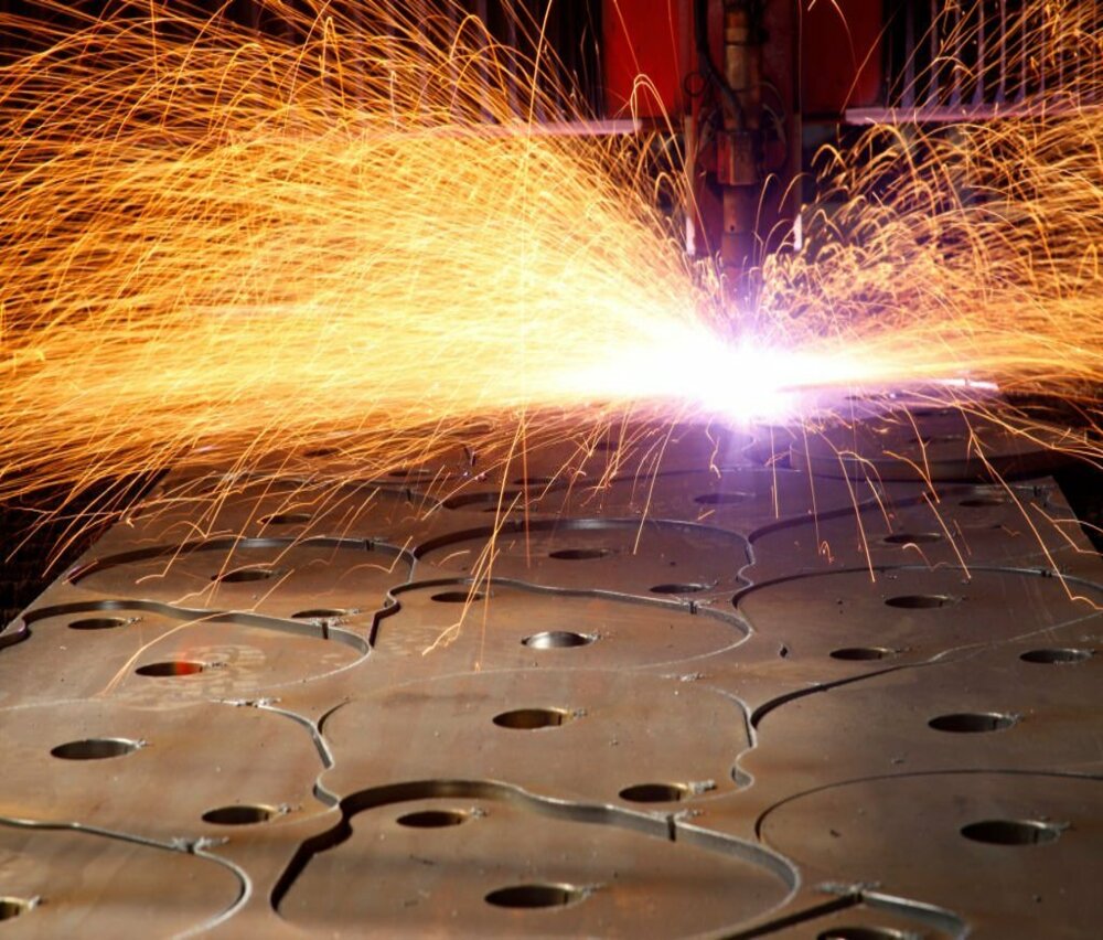 Industrial laser with sparks